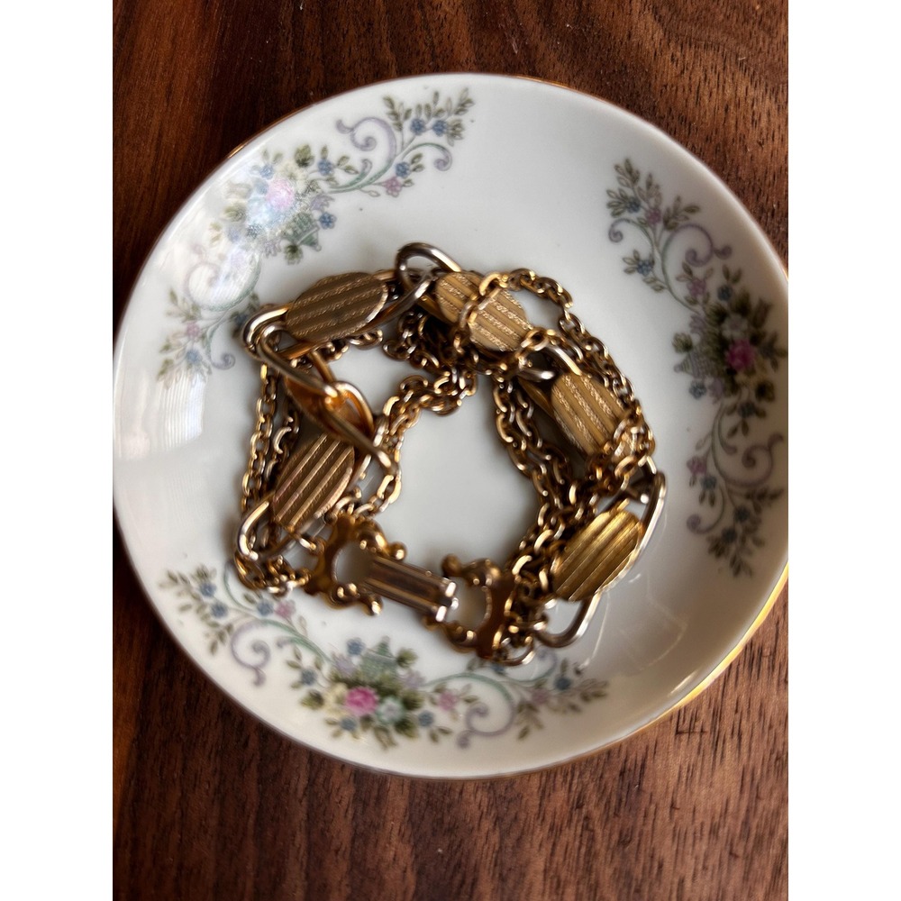 Vintage Victorian Revival Multi Strand Slide Bracelet